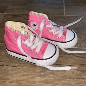 High top pink Converse Baby size 3